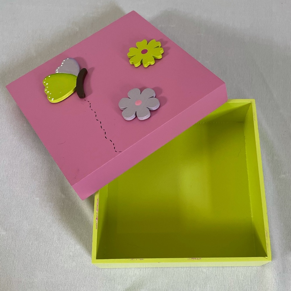 Handmade Wooden Butterfly Jewelry Box